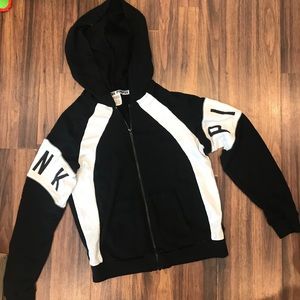 Black and white PINK zip up